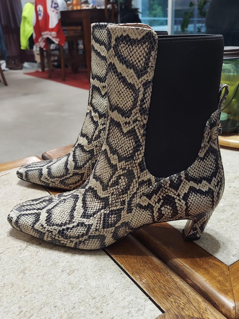 Sam Edelman Margo Snake Print Kitten Heel Bootie